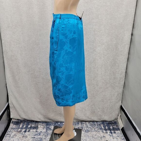 Anne Crimmins Vintage Matching Silk Skirt Set Blue Purple Fuschia Sequin Blazer - Picture 4 of 14